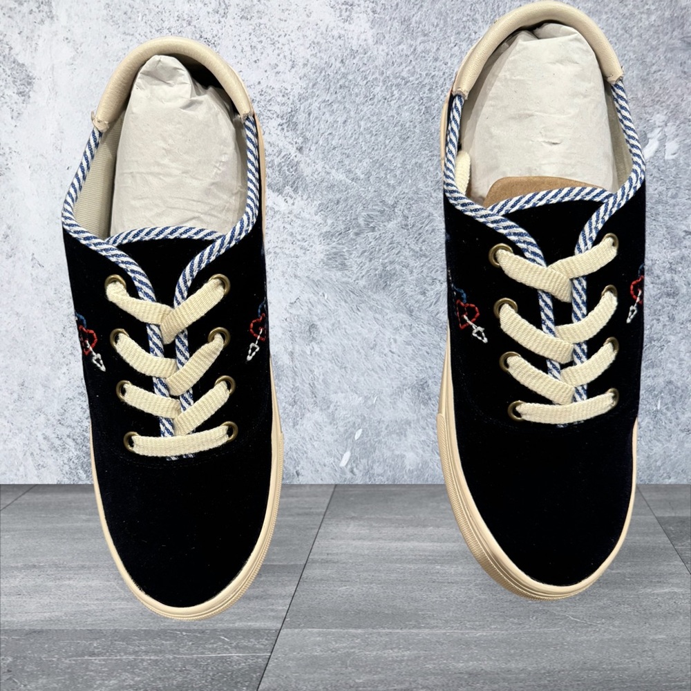 Soludos Paris Platform Velvet Sneaker. New in. Box